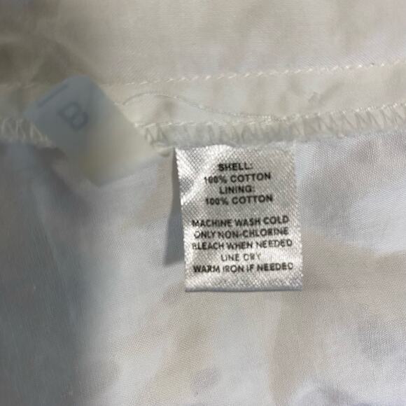 Loft Dress  Woman's 16P White Sleeveless Eyelet Lace with Liner  Side Zip - Picture 4 of 11